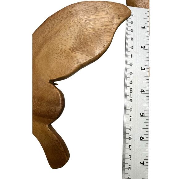 Vintage Solid Wood Carved Butterfly and Dragonfly Brass Feet - Picture 5 of 8